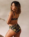 Yeehaw Vintage Cowgirl Collage Bikini