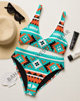 Yeehaw Turquoise Orange Aztec Bikini