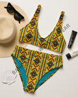 Yeehaw Mustard Aztec Bikini