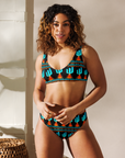 Yeehaw Turquoise Cactus Bikini