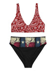 Yeehaw Texas Bandana Red White & Blue Bikini