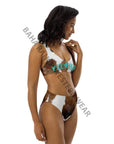 Yeehaw Brown Cow Print Bikini