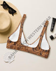 Yeehaw Tooled Leather Bikini Top