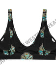 Yeehaw Black Turquoise Naja Bikini Top