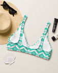Yeehaw Turquoise Aztec Bikini Top