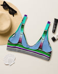 Yeehaw Aqua Serape Bikini Top