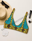 Yeehaw Mustard Aztec Bikini Top