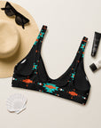 Yeehaw Turquoise & Orange Aztec Bikini Top