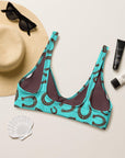 Yeehaw Turquoise Horseshoe Bikini Top