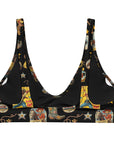 Yeehaw Vintage Cowgirl Collage Bikini Top