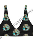 Yeehaw Black Turquoise Naja Bikini Top