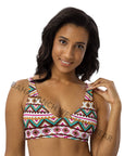 Yeehaw Multi Aztec Bikini Top