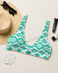 Yeehaw Turquoise Aztec Bikini Top