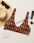 Yeehaw Rust Aztec Bikini Top