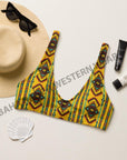 Yeehaw Mustard Aztec Bikini Top