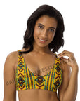Yeehaw Mustard Aztec Bikini Top
