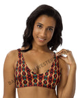 Yeehaw Rust Aztec Bikini Top