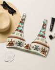 Yeehaw Turquoise Teepee Bikini Top