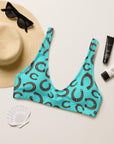 Yeehaw Turquoise Horseshoe Bikini Top
