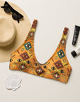 Yeehaw Golden Aztec Bikini Top