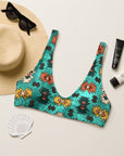Yeehaw Turquoise Aztec Bikini Top