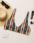 Yeehaw Cocoa Aztec Bikini Top