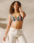 Yeehaw Cocoa Aztec Bikini Top