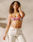 Yeehaw Groovy Floral Bikini Top