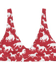 Yeehaw Red Rodeo Cowboy Bikini Top