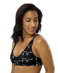 Yeehaw White Bullhead Cactus Bikini Top