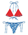 Yeehaw Blue Rodeo Cowboy String Bikini