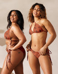 Yeehaw Brown Cattle Brand String Bikini