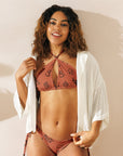 Yeehaw Brown Cattle Brand String Bikini