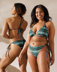 Yeehaw Teal Aztec String Bikini
