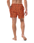 Yeehaw Brown Cattle Brands Men's Swim Trunks