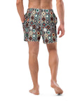 Yeehaw Gray Aztec Men's Swim Trunks