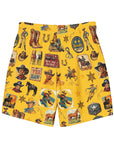 YEEHAW Vintage Cowboy Collage Western Swim Trunks Shorts