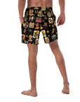 Yeehaw Vintage Cowboy Collage Swim Trunks