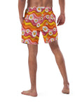 Yeehaw Groovy Floral Men's Swim Trunks