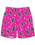 Yeehaw Leopard Lightning Men's Swim Trunks