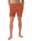 Yeehaw Brown Cattle Brands Men's Swim Trunks