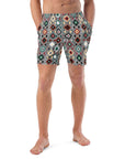 Yeehaw Gray Aztec Men's Swim Trunks