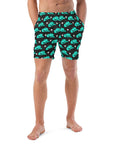 Yeehaw Turquoise Hat Men's Swim Trunks