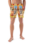 Yeehaw Rodeo Poster Men's Swim Trunks