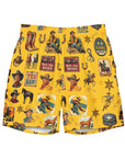 YEEHAW Vintage Cowboy Collage Western Swim Trunks Shorts