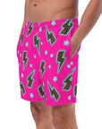 Yeehaw Leopard Lightning Men's Swim Trunks