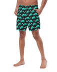 Yeehaw Turquoise Hat Men's Swim Trunks