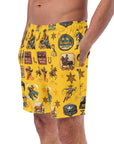 YEEHAW Vintage Cowboy Collage Western Swim Trunks Shorts