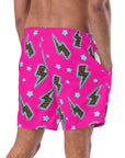Yeehaw Leopard Lightning Men's Swim Trunks