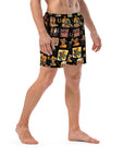 Yeehaw Vintage Cowboy Collage Swim Trunks